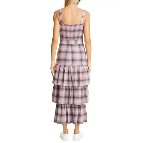 Likely Paretti Plaid maxi tier dress size 10 - Picture 7 of 12